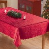 Collections Etc Fancy Scroll Scalloped Edge Festive Tablecloth - 2 of 2