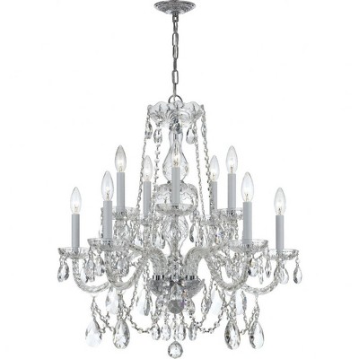 Crystorama Lighting Traditional Crystal 10 - Light Chandelier in  Polished Chrome