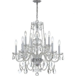 Crystorama Lighting Traditional Crystal 10 - Light Chandelier in  Polished Chrome - 1 of 4
