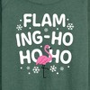 Women's - Instant Message - Flaming Ho Ho Ho Christmas Lightweight French Terry Wide Neck Long Sleeve Shirt - 2 of 4