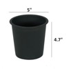 VisioGear 5PCS Round Nursery Plant Pot, 5" Width Garden Pots with Drainage Hole, Black, 5"*5"*4.7" - 3 of 4