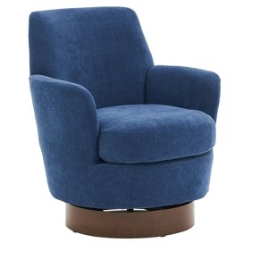 NicBex Polyester Swivel Round Barrel Accent Chair,Upholstered Swivel Living Room Chairs with Mid-Height Backrest,Accent Chairs for Living Room - 1 of 4