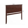 AFI Furnishings Nantucket Queen Solid Wood Panel Headboard with Attachable Charger, Walnut - 3 of 4