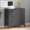 vidaXL Sideboard Storage Side Cabinet Living Room Furniture Solid Wood Pine - 2 of 2
