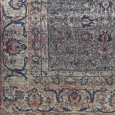 Emerald Vintage Flatwoven 5' x 7' Synthetic Easy Care Rug