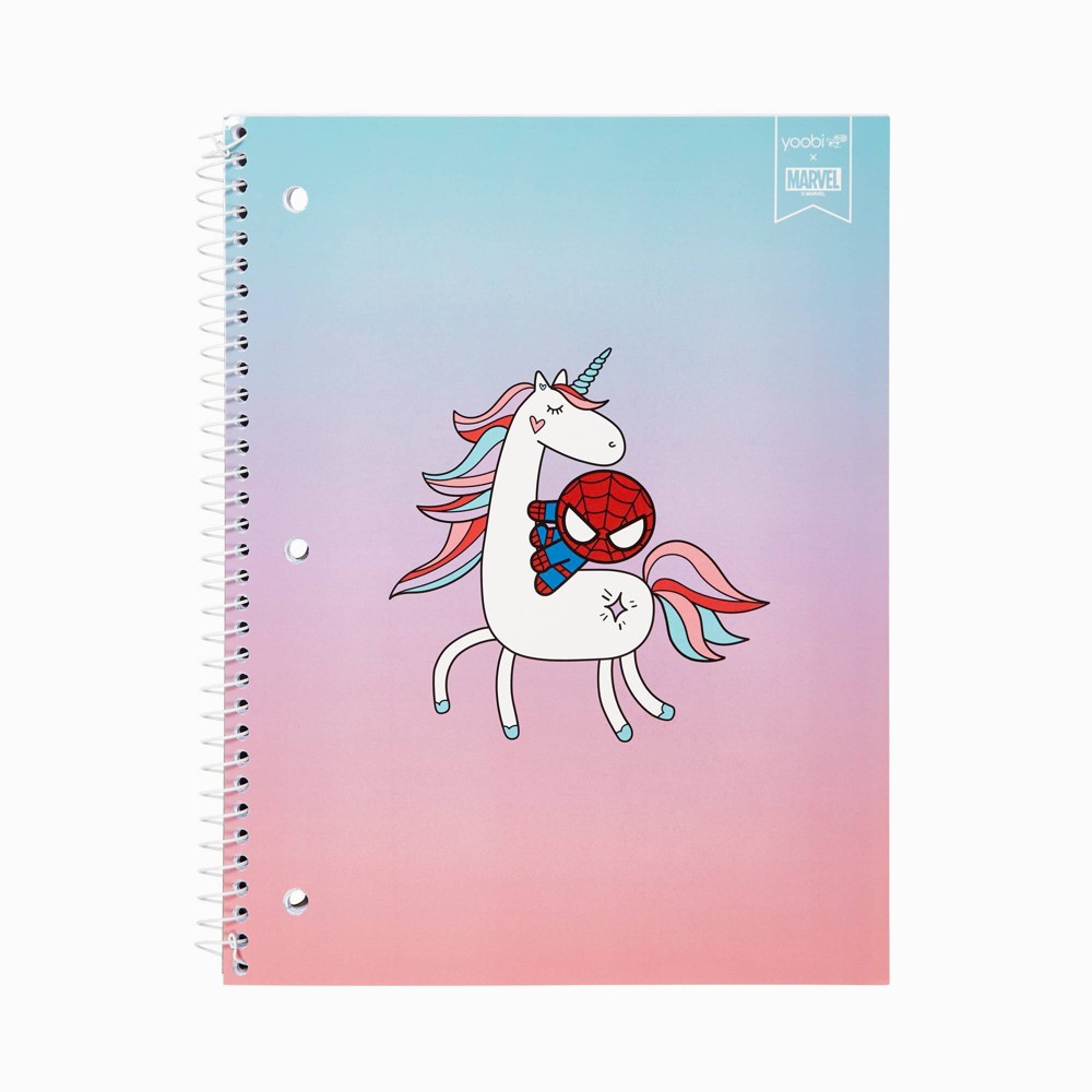 College Ruled 1 Subject Spiral Notebook Unicorn Spider-Man - Yoobi