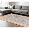 Coral And Blue Oriental Area Rug - 2 of 4