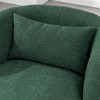KINWELL 34" Poly Blend Boucle Fabric Upholstered Swivel Armchair - 3 of 4