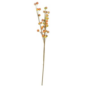 Multicolored Berry Stems 40"H Yellow EVA Foam & Wire Floral Arrangement – Flexible Decorative Sprigs (Set of 6) by Kalalou - 1 of 3