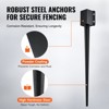 VEVOR Fence Post Anchor Ground Spike, 4 Pack 36 x 4 x 4 Inches Outer Diameter (Inner Diameter 3.5 x3.5 Inches), Metal Black Powder Coated - 4 of 4
