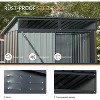5x3ft Metal Garden Storage Shed, Outdoor Steel Shed with Sliding Doors & Lock, Aluminum Frame for Easy Assembly, Perfect for Patio & Lawn - 4 of 4