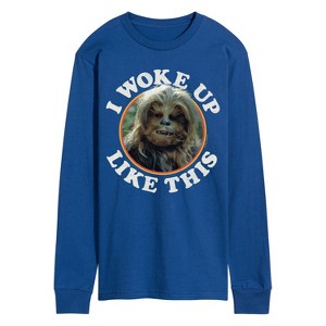 Men's - Star Wars - I Woke Up Like This Chewie Long Sleeve Graphic T-Shirt - 1 of 3