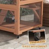 SKYONE Mobile Outdoor Cat Enclosure with Hammock, Ramps & Sleeping Box, Weather-Resistant Fir Wood, - 4 of 4