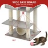 coucheta Cat Tree with Toy, Cat Tower Condo for Indoor Cats Features Scratching Post, Cat Condo, Platforms, Tunnel, Hammock, Food Station & Bowls - 4 of 4