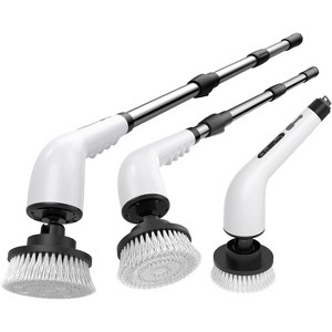 Attop Spin Scrubber Bathroom - Adjustable Handle Cordless Shower Scrubber, 2 Speeds, Bathroom Scrubber with 8 Replaceable Brush Heads - 1 of 4