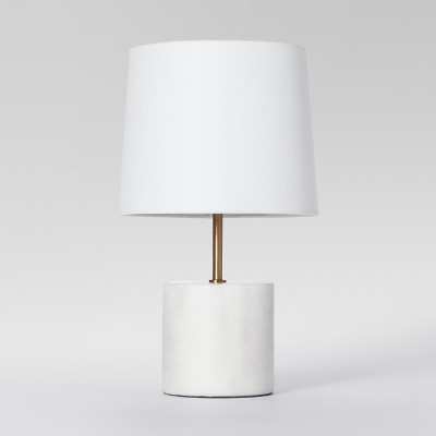 Modern Marble Accent Table Lamp White 