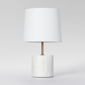 Modern Marble Accent Table Lamp White (Includes Energy Efficient Light Bulb) - Project 62 , Size: Lamp with Energy Efficient Light Bulb