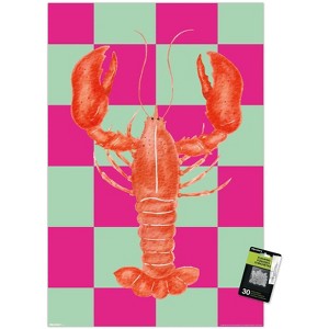Trends International Reinders: Food - Pink Checkers Lobster Unframed Wall Poster Prints - 1 of 4