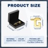 Unique Bargains Men Weddings Gift Classic Alphabet Cuff Links with Box 2 Pcs - 2 of 3