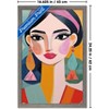 Trends International Reinders: Portraits - Vibrant Woman I Framed Wall Poster Prints Barnwood Framed Version 14.725" x 22.375" - 3 of 4