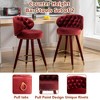 MOONMISS 2PCS 360 degrees Counter Height Bar Stools  for Kitchen Counter Solid Wood Legs with a fixed height - 4 of 4