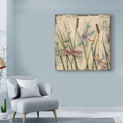 Multicolor Dragonfly Print on Canvas for Kids' Rooms
