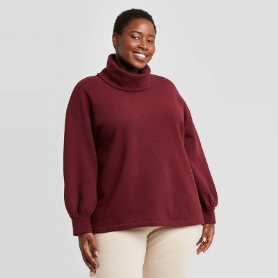 red plus size sweatshirt