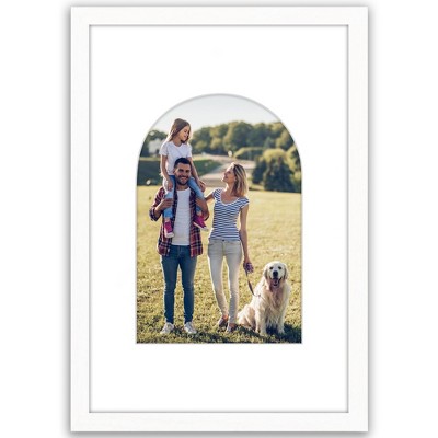 Americanflat 12" x 18" Picture Frame with Mat - Arch Designs - Stylish Decor for Living Rooms, Dorms, Offices & More