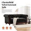 NicBex 61.8 Inch Loveseat,Modern Chesterfield Fabric Loveseat Sofa with Nailhead Accents,Upholstered 2-Seater Couch for Living Room - 3 of 4