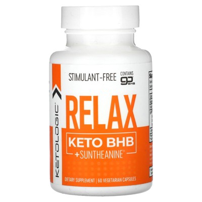 L-Theanine + BHB Supplement - Keto Pills for Stress Relief, Relaxation, and Cognitive Functions While Amplifying Ketosis - 60 Capsules
