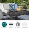 Brafab 6-Piece Patio Furniture Set with Fire Pit Table 44", Outdoor Patio Conversation Sets W/Loveseats for Yard, Garden, Porch - 3 of 4