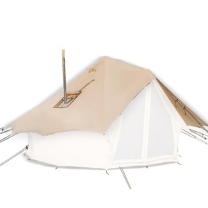 WHITE DUCK Flysheet with Built-In Stove Jack, Waterproof PE Tent Cover for Weather Protection, Compatible with Canvas Tents - 1 of 4