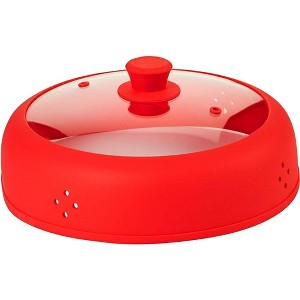 Bezrat Vented, Silicone and Glass Microwave Plate Cover - 1 of 4