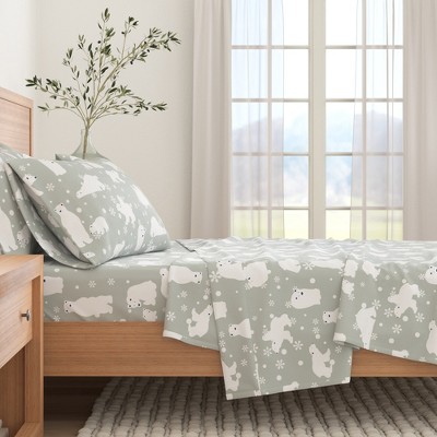 100% Cotton Lodge Printed Flannel Sheet Set - Great Bay Home
