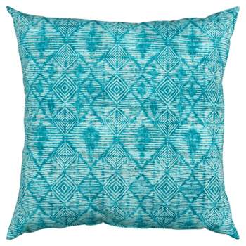 22"x22" Oversize Poly-Filled Diamond Indoor/Outdoor Square Throw Pillow Blue - Rizzy Home
