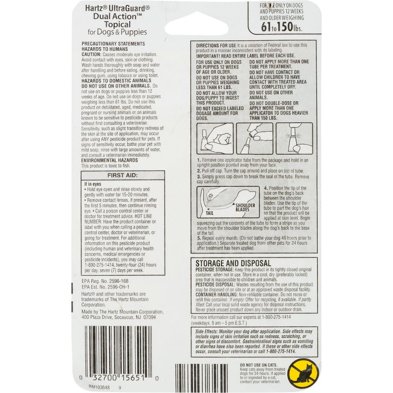 Hartz Dual Action Insect Prevention - 3ct/0.22 fl oz, 3 of 6