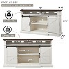 SinCiDo Farmhouse TV Stand for 80" TVs, 37" Tall Media Console with Sliding Barn Door, Storage Cabinets & Adjustable Shelves - 4 of 4