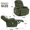 coucheta Power Lift Recliner Chair, Oversized Massage Recliner with Vibration & Lumbar Heating, Lift Chair with Side Pockets and Cup Holders - 2 of 4