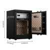JUJABU 23.6" Tall Mobile Security Safes with with Alarm, Vibration Sensor,  Fireproof Document Bag and 4 Wheels, for Home or Office - Black - 3 of 4