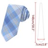 INSPIRE CHIC Plaid Woven Self-tied Striped Skinny Necktie 2.8" for College Graduation Campus 1 Pc - 2 of 4