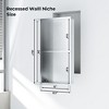 Shower Niche 12X24 Inch, Stainless Steel, Storage for Shower Wall, No Tile Needed Recessed Design, Rectangle Recessed, Shower Installation Kits - 2 of 4