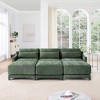Christopher Knight Home Zona 105.9" Chenille Upholstered 3 Seat Sectional Sofa with Three Ottomans - 2 of 4