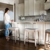 Maven Lane Adrien Upholstered Backless Saddle Kitchen Stool, Set of 2 - 3 of 4