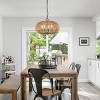 Height Adjustable 4-Light Ceiling Light,Hand Woven Rattan Shade Pendant Light,Boho Chandelier,Ceiling Lights Light Fixtures -The Pop Home - 3 of 4