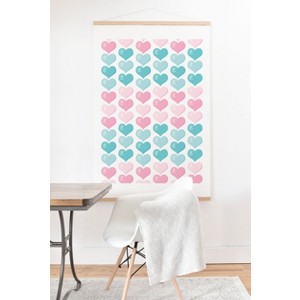 Avenie Pink and Blue Hearts 8" x 10" Art Print and Hanger - Society6 - 1 of 2