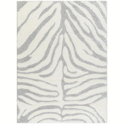 Mark & Day Delonte 7'10"x10' Rectangle Woven Indoor Area Rugs Light Gray/Cream: Modern Stain-Resistant Polyester, Pet Friendly