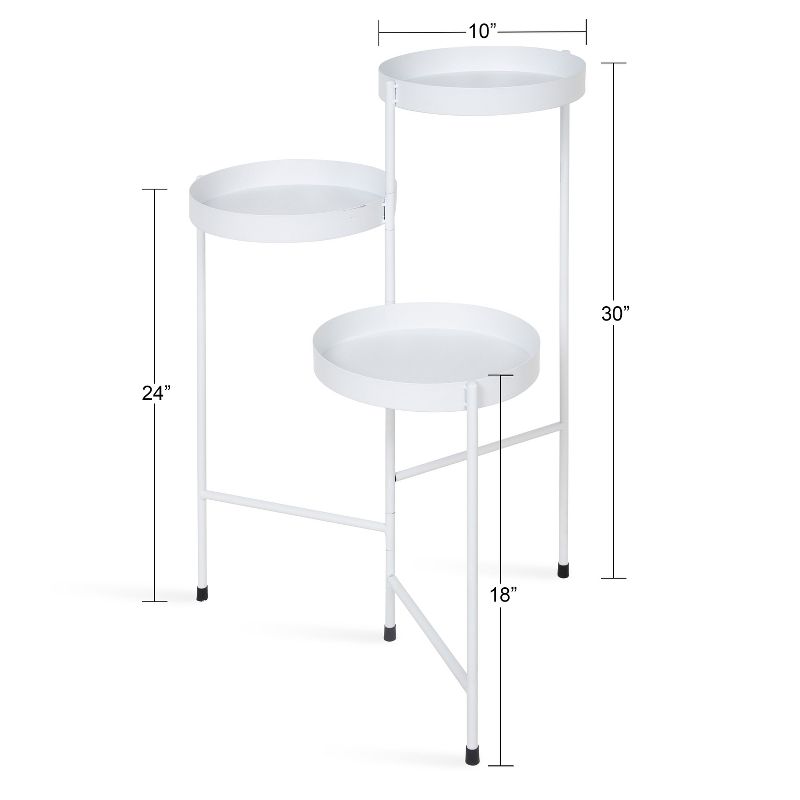 Kate and Laurel - Finn Metal Tri-Level Plant Stand, 4 of 7
