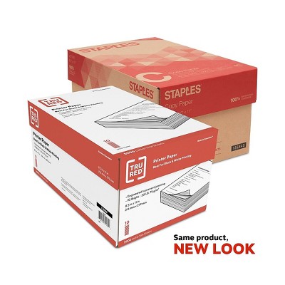 TRU RED 8.5" x 11" Printer Paper 20 lbs. 92 Brightness 500/Ream 10 Reams/Carton 135848/TR56958