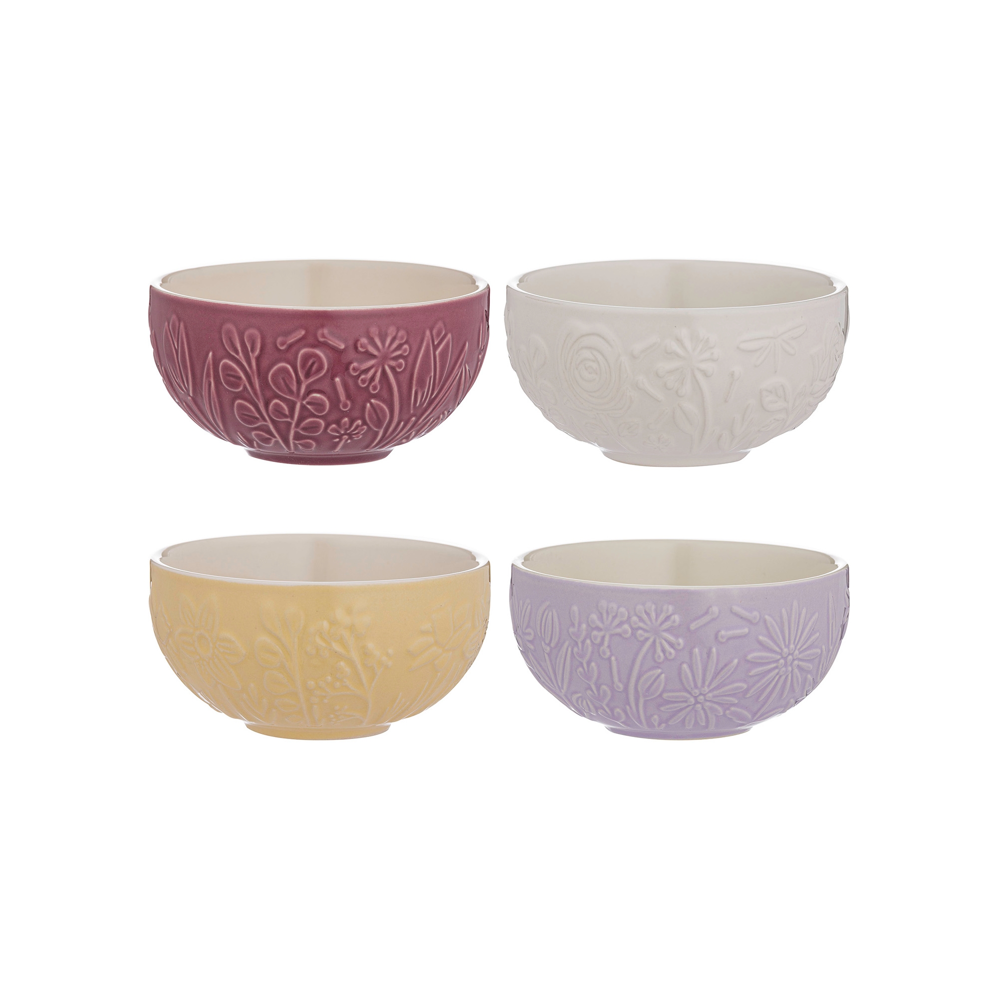 Mason Cash In the Meadow Mini Prep Bowls, Set of 4 Floral Stoneware Bowls