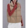 Womens Lightweight Puffer Vest Casual Sleeveless Turtleneck Warm Winter Jacket Vest with Pocket - 4 of 4